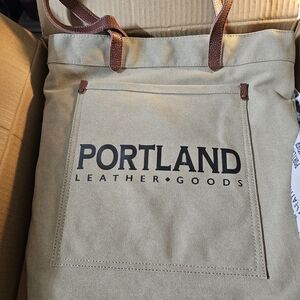 Portland Leather Goods Tan Canvas Tote